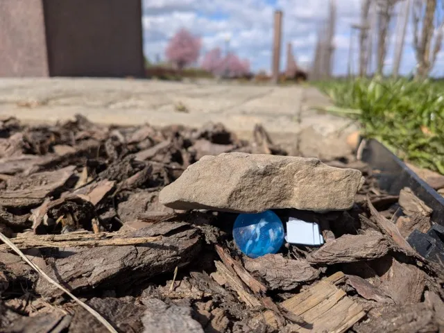 There is something under the stone.